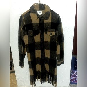 Buckle plaid jacket